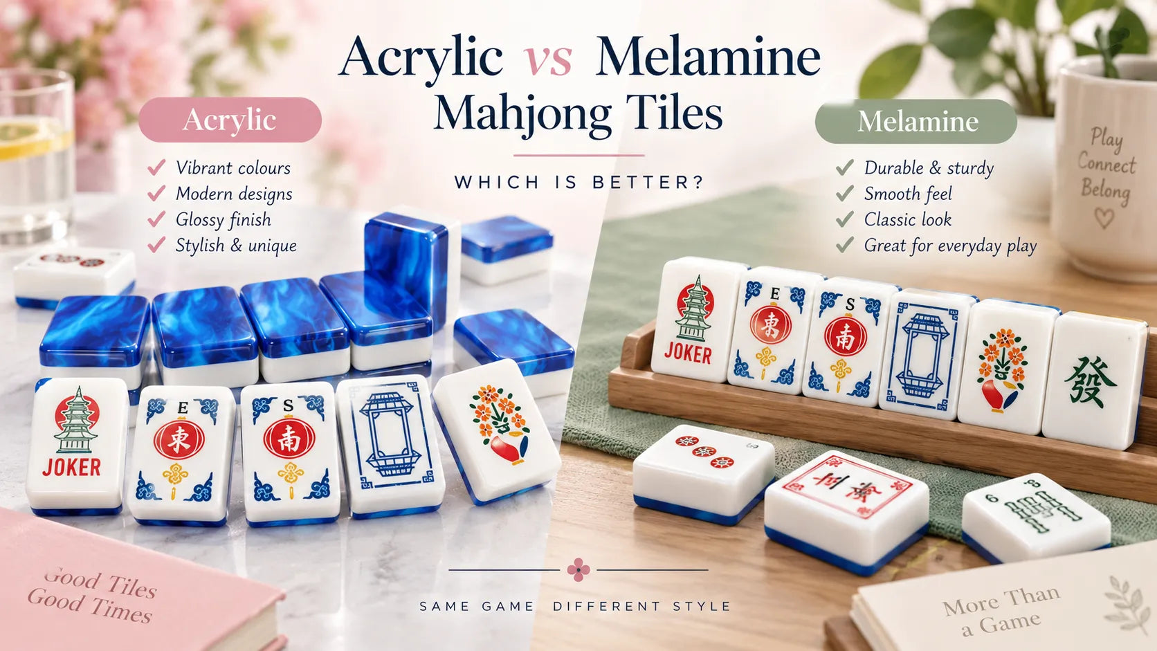 Acrylic vs Melamine American Mahjong Tiles: Which Is Better?