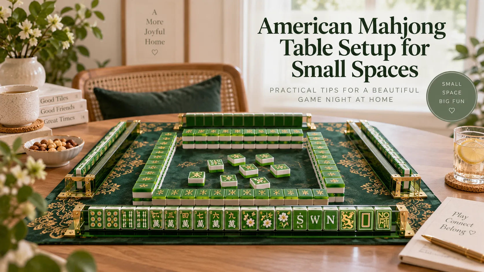 American Mahjong Table Setup for Small Spaces