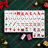 Classic American Mahjong set arranged on a green game table