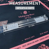 Size measurements for 17.5-inch and 20-inch clear Mahjong tile racks
