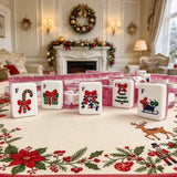 Christmas American Mahjong set with festive holiday designs