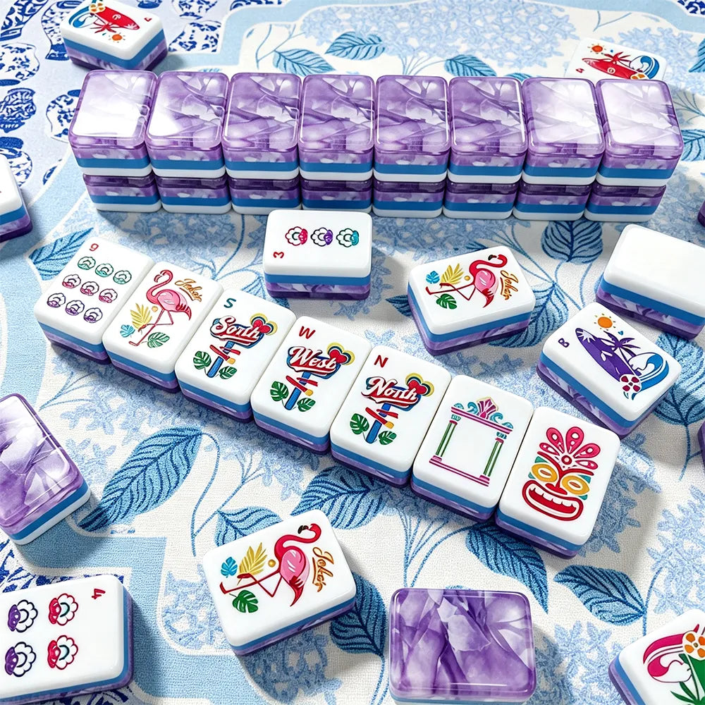 Custom Mahjong Set with Tiles and Accessories