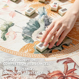 Close-up of Mahjong tiles on Lotus Paradise Mahjong mat