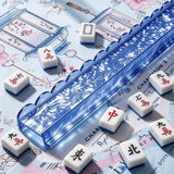 Close-up view of acrylic mahjong pusher with clear texture and premium finish
