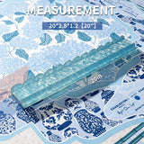 Aqua mahjong pusher tool displayed with transparent acrylic construction