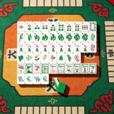 Classic mahjong table design with traditional tile setup
