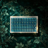 Dark green mahjong table design with premium tile arrangement