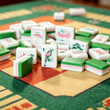 Elegant mahjong playing area with stylish interior decor