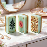 Elegant white mahjong set with luxury storage case