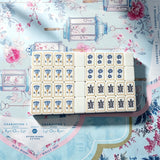 Light blue mahjong table design with elegant tile setup