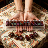 Luxury wooden mahjong set with premium accessories
