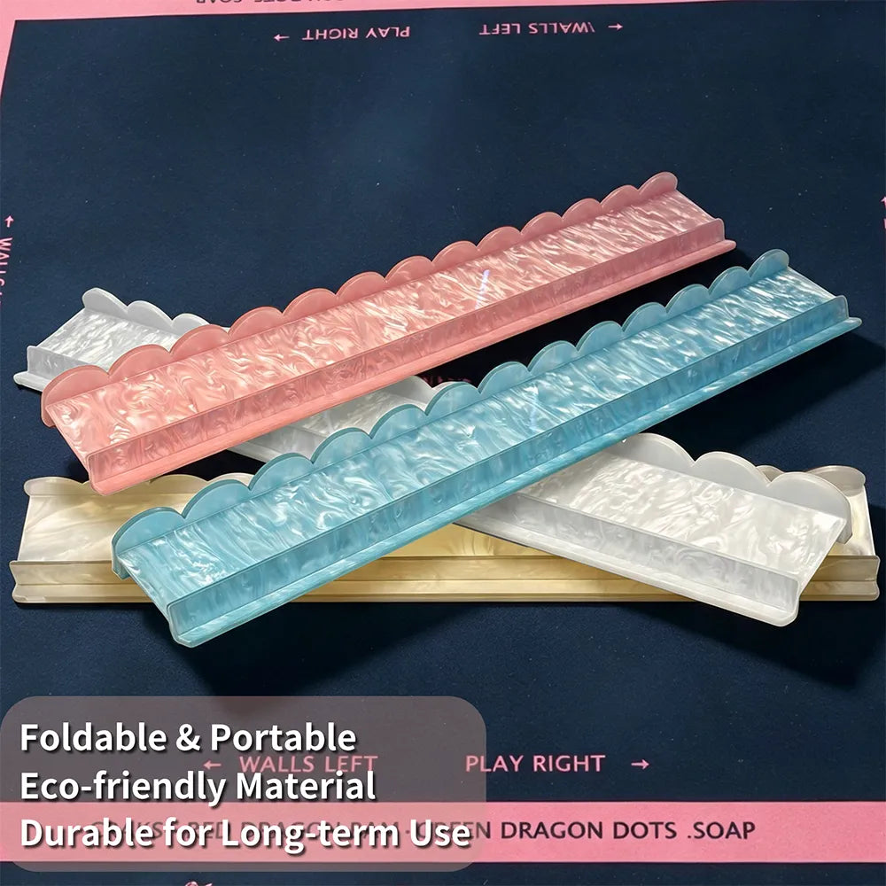 Mahjong tile pusher material detail with polished edges and elegant acrylic texture