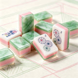 Mint white mahjong collection with elegant presentation