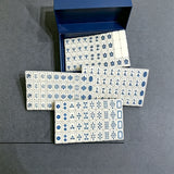 Modern white mahjong set with stylish table design