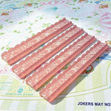 Pink acrylic mahjong tile pusher set with pearl texture finish and elegant design