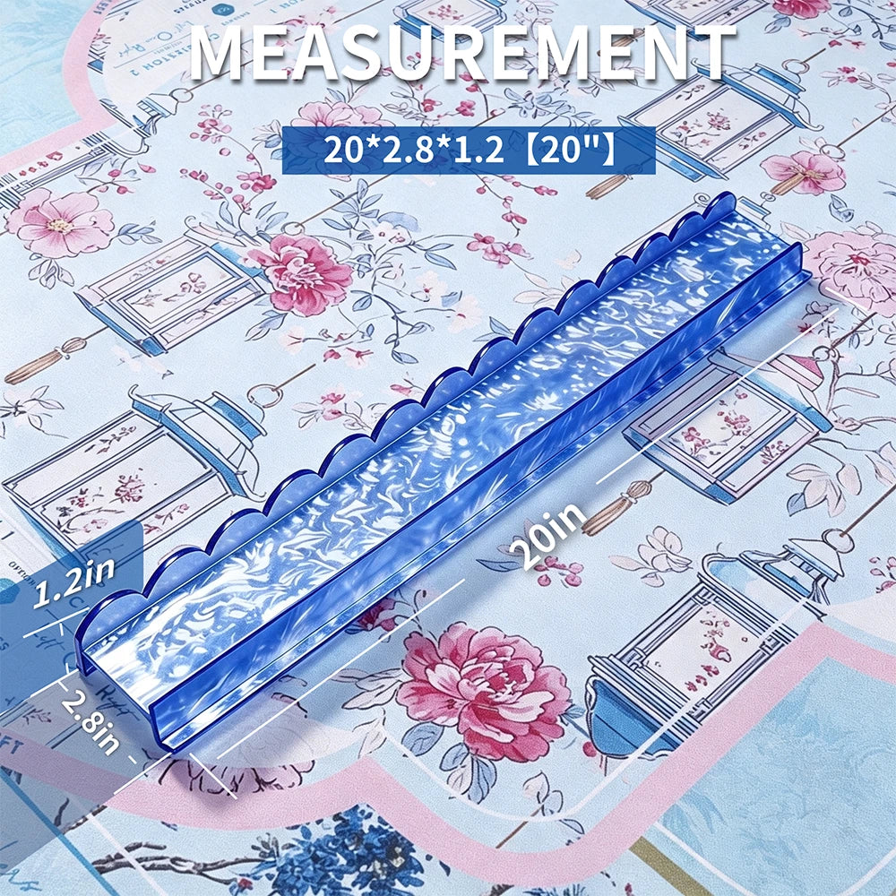 Transparent acrylic mahjong pusher set with elegant colorful appearance