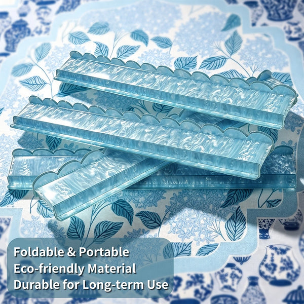Turquoise acrylic mahjong push stick with transparent modern design