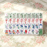 White pastel mahjong display with soft elegant tile arrangement